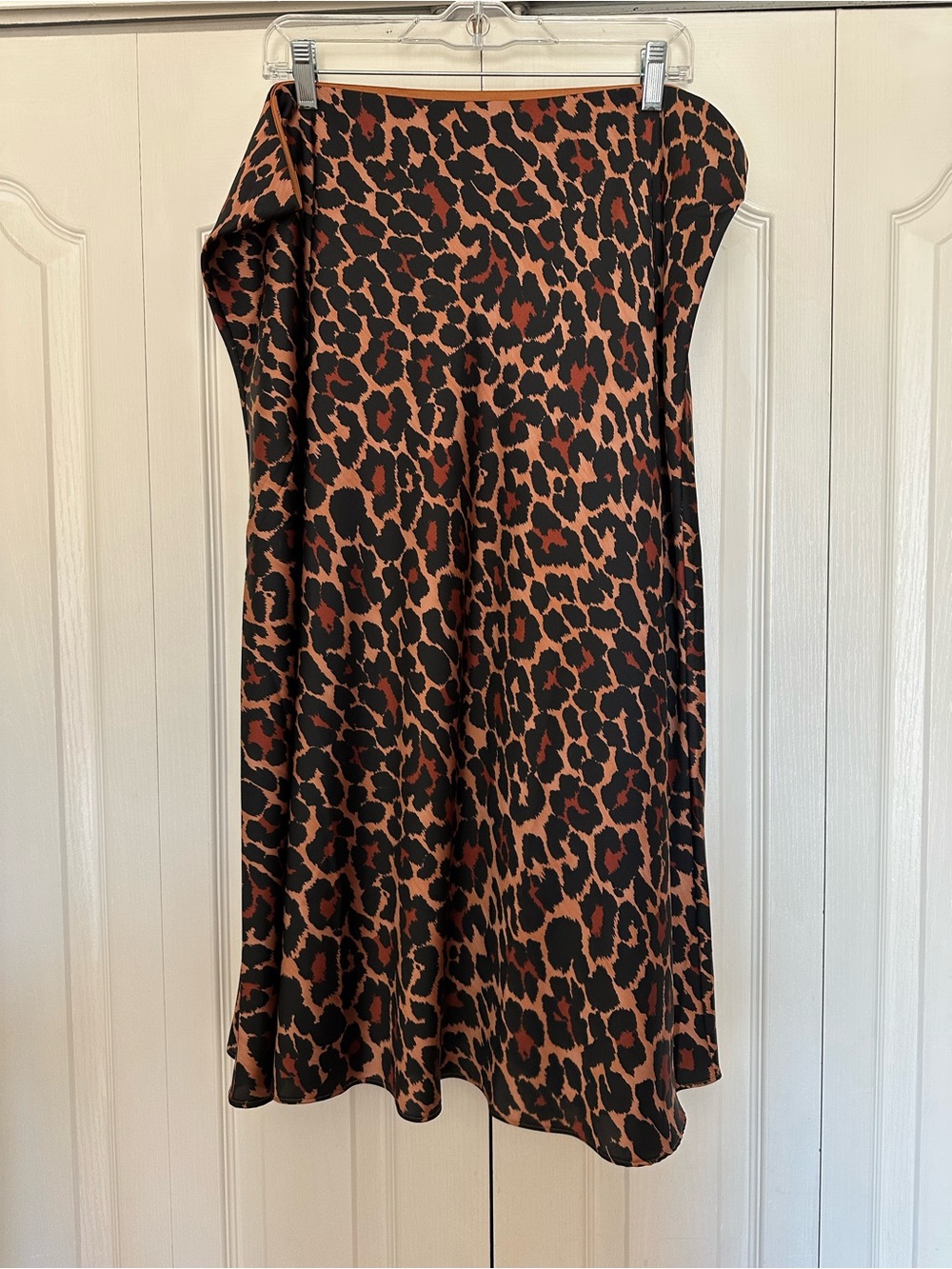 J. Crew Brown Animal Print Slip Skirt